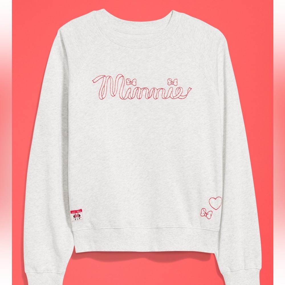 Old Navy x Disney Minnie Mouse Embroidered Sweatshirt